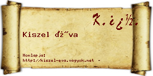 Kiszel Éva névjegykártya