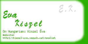 eva kiszel business card