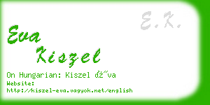 eva kiszel business card